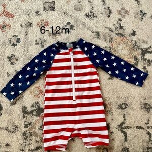 Patriotic Baby Swimsuit 6-12m
